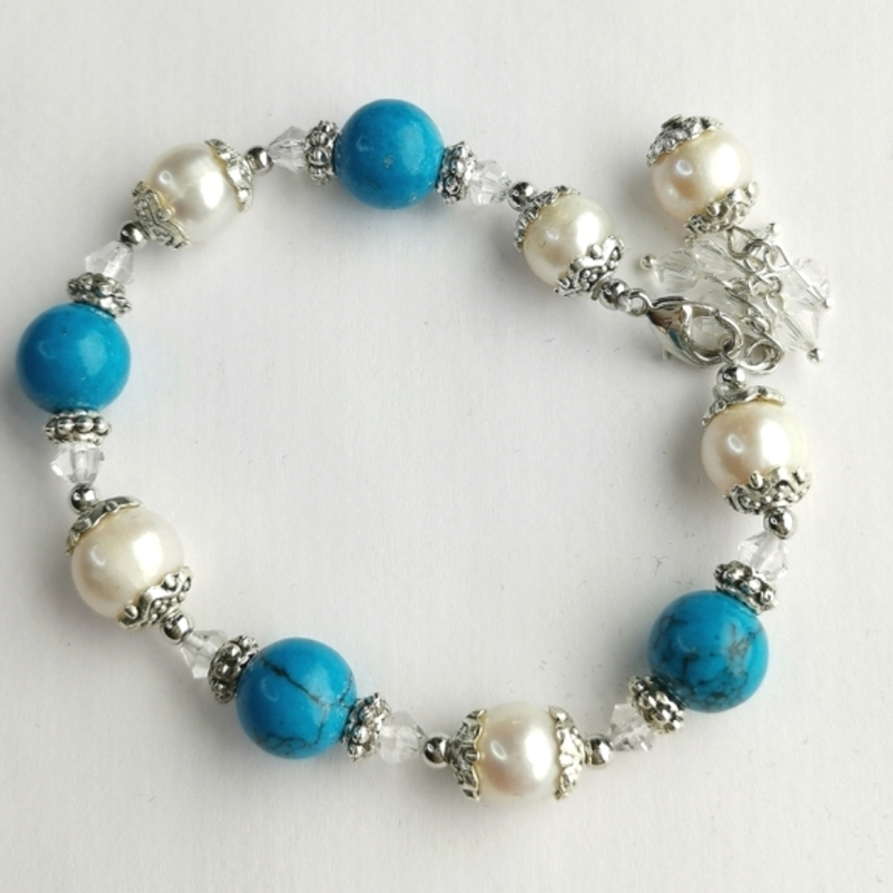 🆕 Baroque Pearl Turquoise bracelet